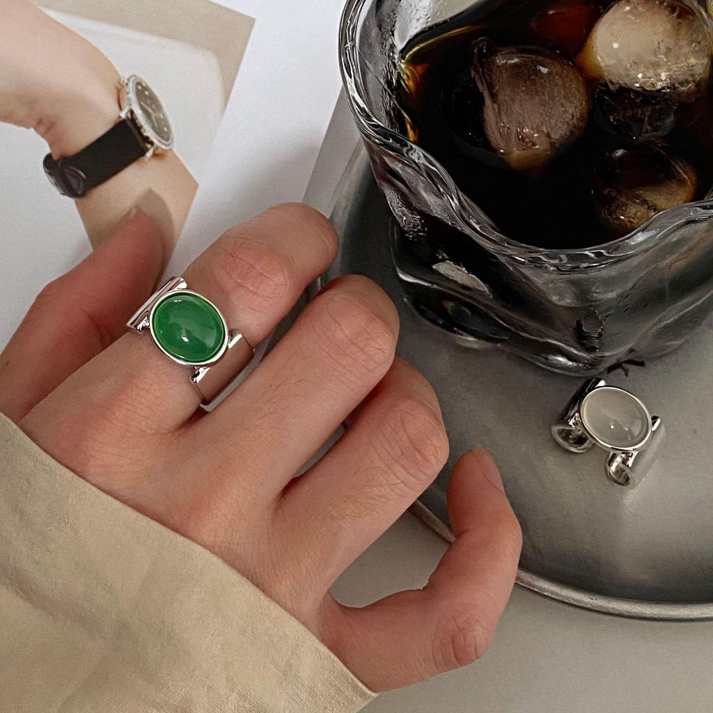 1 шт. Пилот Агат Ретро Кольца для Женщин Пары Минималистичные Украшения Broadside Подарочные Аксессуары Для Вечеринок