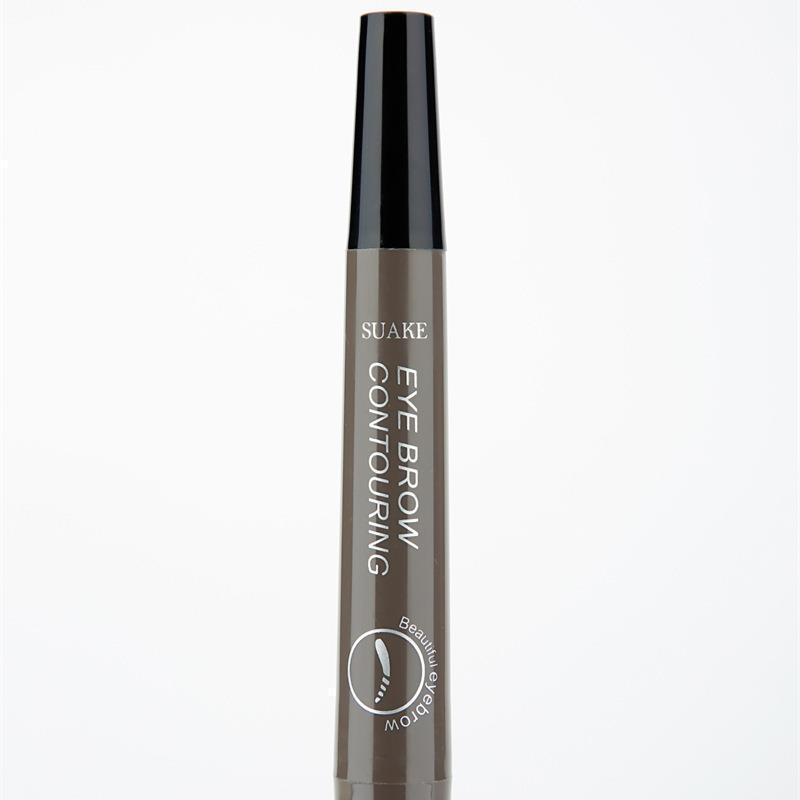 Suan Ke 4-Prong Liquid Eyebrow Pencil: Smudge-proof, Waterproof, Sweat-proof, and Long-lasting.