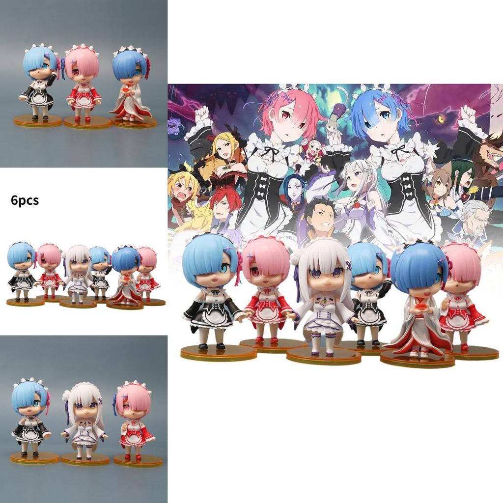 Collectible 9cm Anime Statues Of Rem And Ram From Zero Two World For Enthusiasts