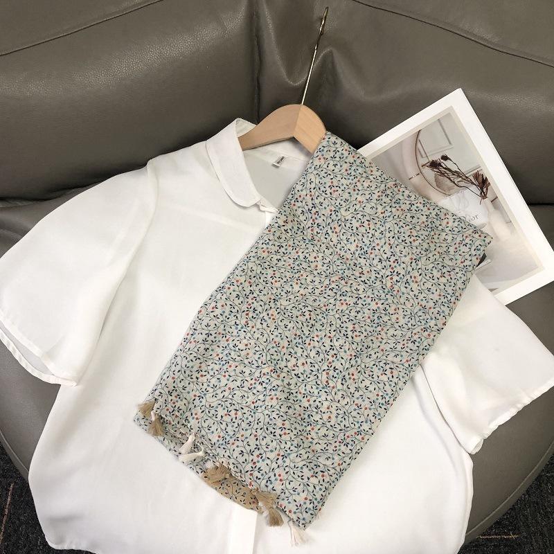 Fashion Luxury Brand Ombre Big Floral Tassel Viscose Shawl Scarf Lady Soft Thin Beach Wrap Pashmina Stole Bufandas Muslim Hijab