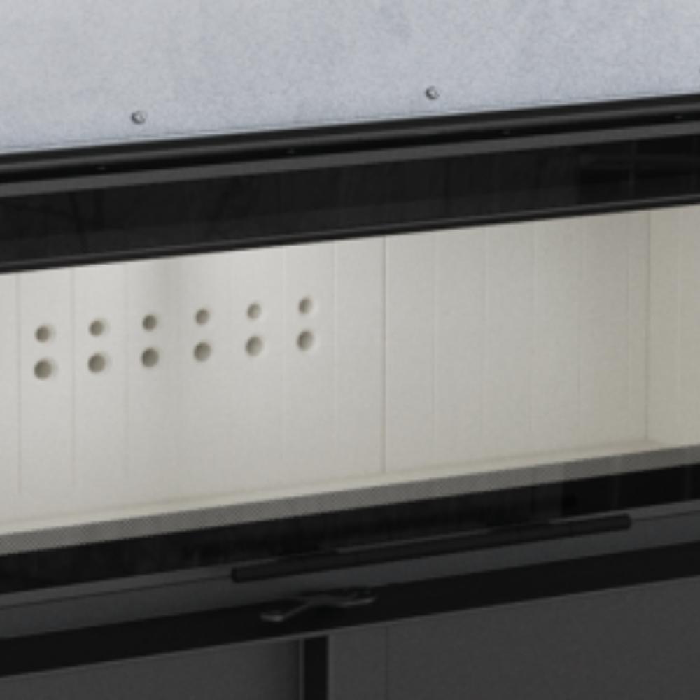 Стальной камин KRATKI NADIA 13 кВт Ø 200 Подъемная самозакрывающаяся дверца