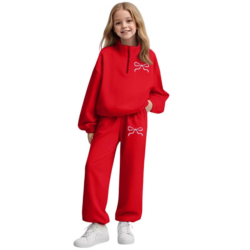 Kids' Solid Hoodie Set - 2-Piece Sweatshirt & Pants