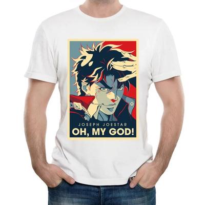 Азиатский размер JoJo's Bizarre Adventure Стенд Художественная футболка Винтажные футболки Топы с коротким рукавом Очищенный