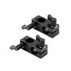 NICEYRIG 2 Point Rod Clamp 15mm Rod Support Right Angle 90 Degree Rotatable Aluminum Alloy with Wing Nuts (2 Pieces) -355