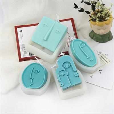 3D Искусство Абстрактное Человеческое Лицо Свеча Силиконовая Форма DIY Скандинавский Дизайн Изготовление Свечей Гипс Ароматерапия Мыло Формы Домашний Декор Ремесло Подарок