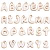White Alloy Irregularly Letter Beads For DIY Jewelry Making Drip Glaze Finish Handmade Pendants Craft Supplies