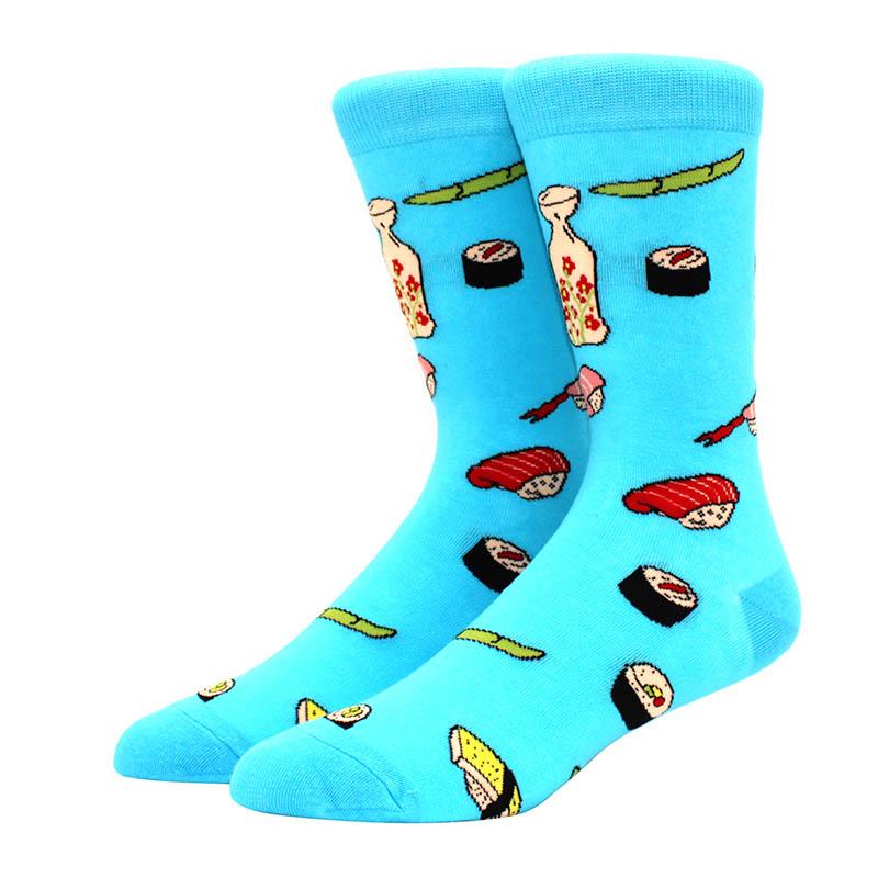 Большие размеры Новые модные носки Happy Funny Couple с забавным персонализированным мультяшным жаккардом Длинные хлопковые носки-трубы
