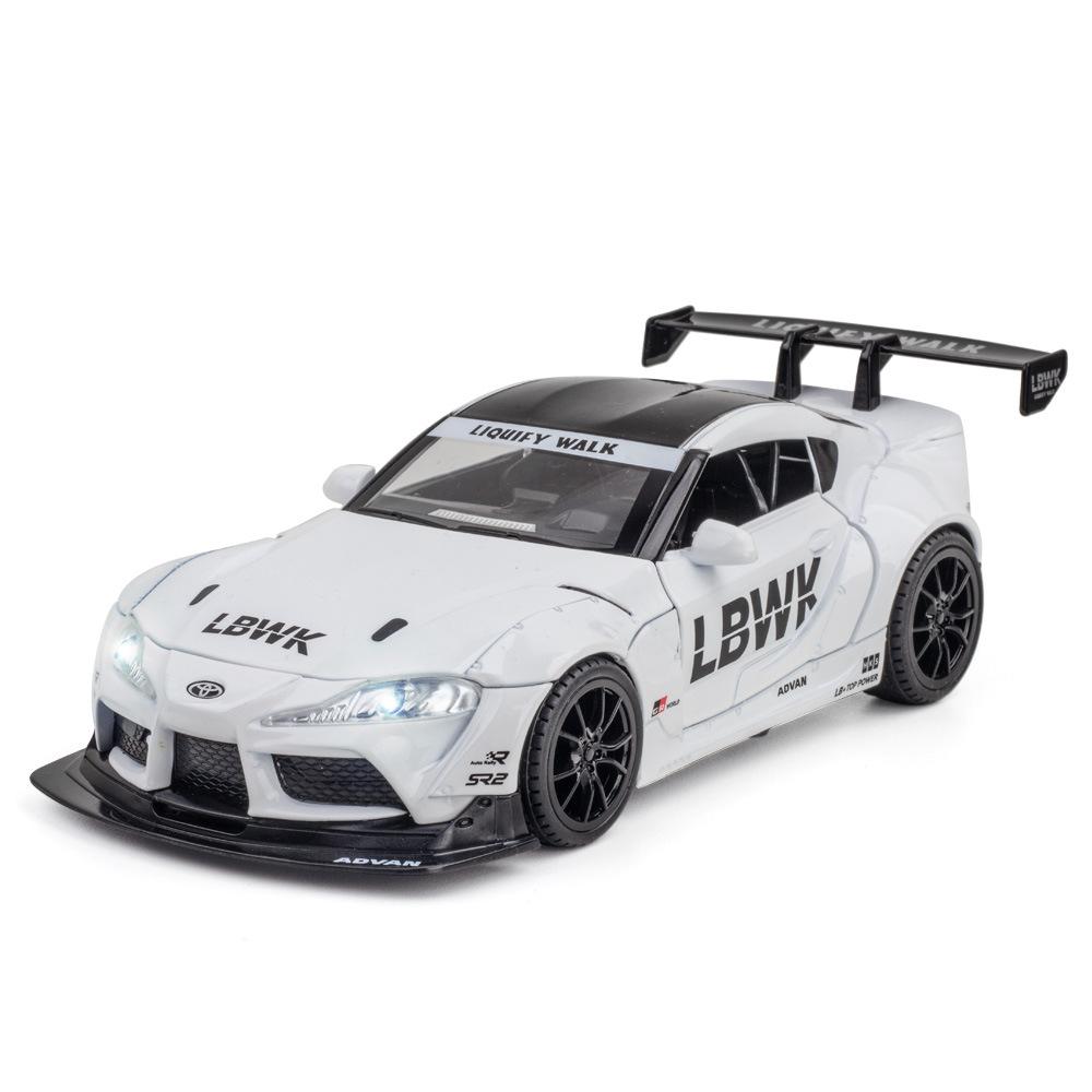 1/24 Toyota SUPRA Track Alloy Sports Car Model Diecasts & Toy Vehicles Металлическая модель автомобиля High Simulation Sound and Light Детские подарки