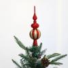 Xmas Tree Topper Holiday Tree Decoration Sparkling Xmas Tree Topper Glittery Decoration for Festive Party Decor Anti-slip