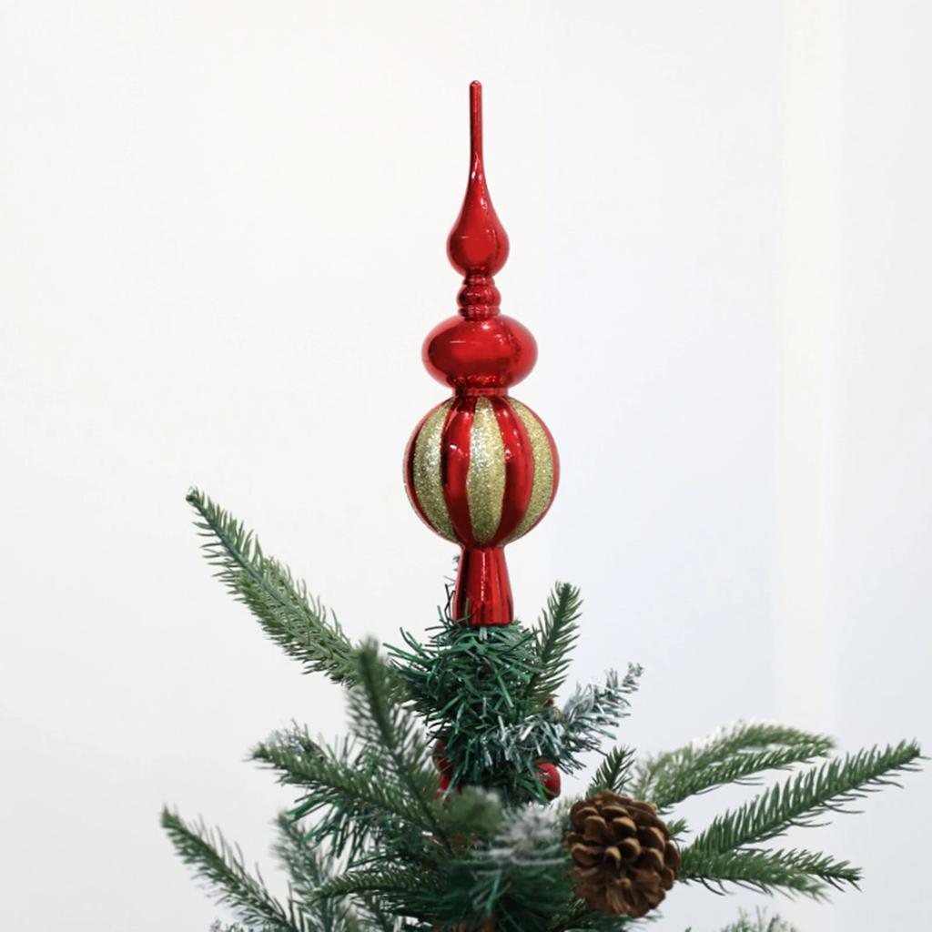 Xmas Tree Topper Holiday Tree Decoration Sparkling Xmas Tree Topper Glittery Decoration for Festive Party Decor Anti-slip