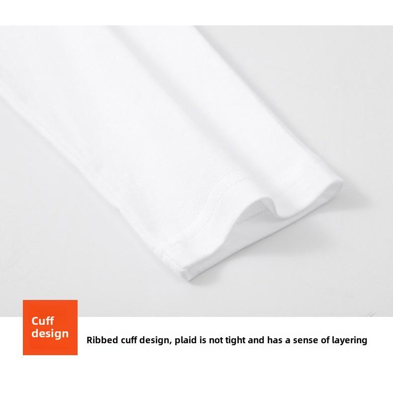 GMXIA Хлопковая футболка с длинным рукавом, модный бренд, свободный, с большим круглым вырезом, с принтом, спортивная, с длинным рукавом