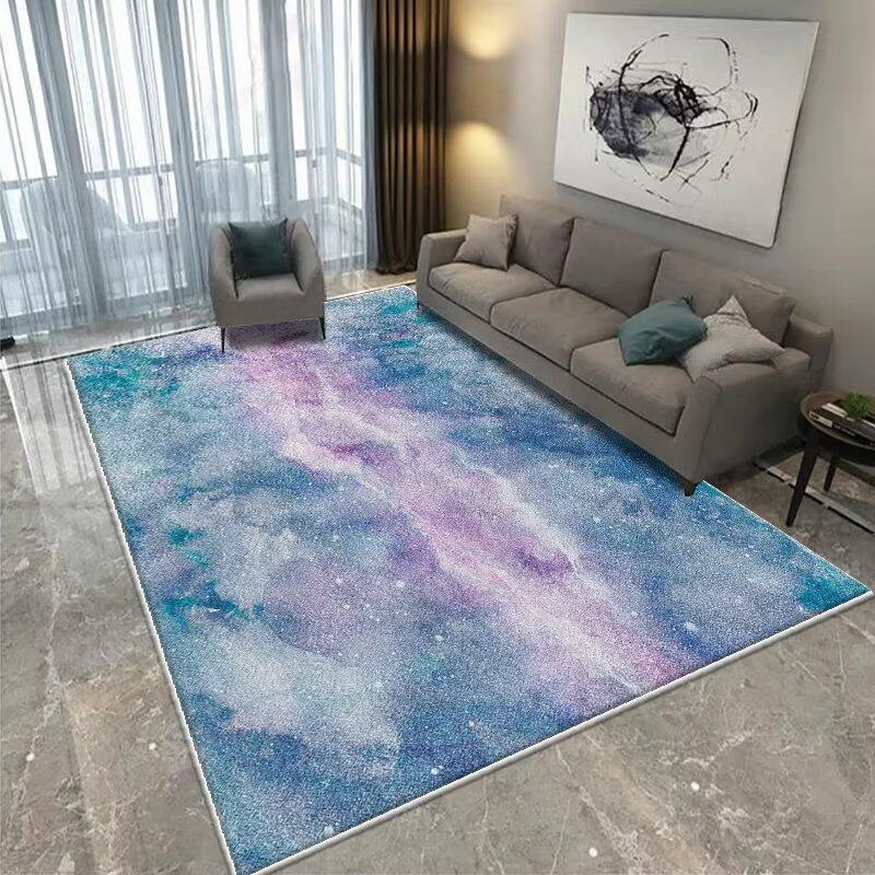 Современный КОВЕР ДЛЯ ГОСТИНОЙ Нескользящий Домашний Декор Роскошный Легкий Роскошный Золотой Синий Ковер для Зоны Моющийся Коврик для Гостиной Прикроватная Комната