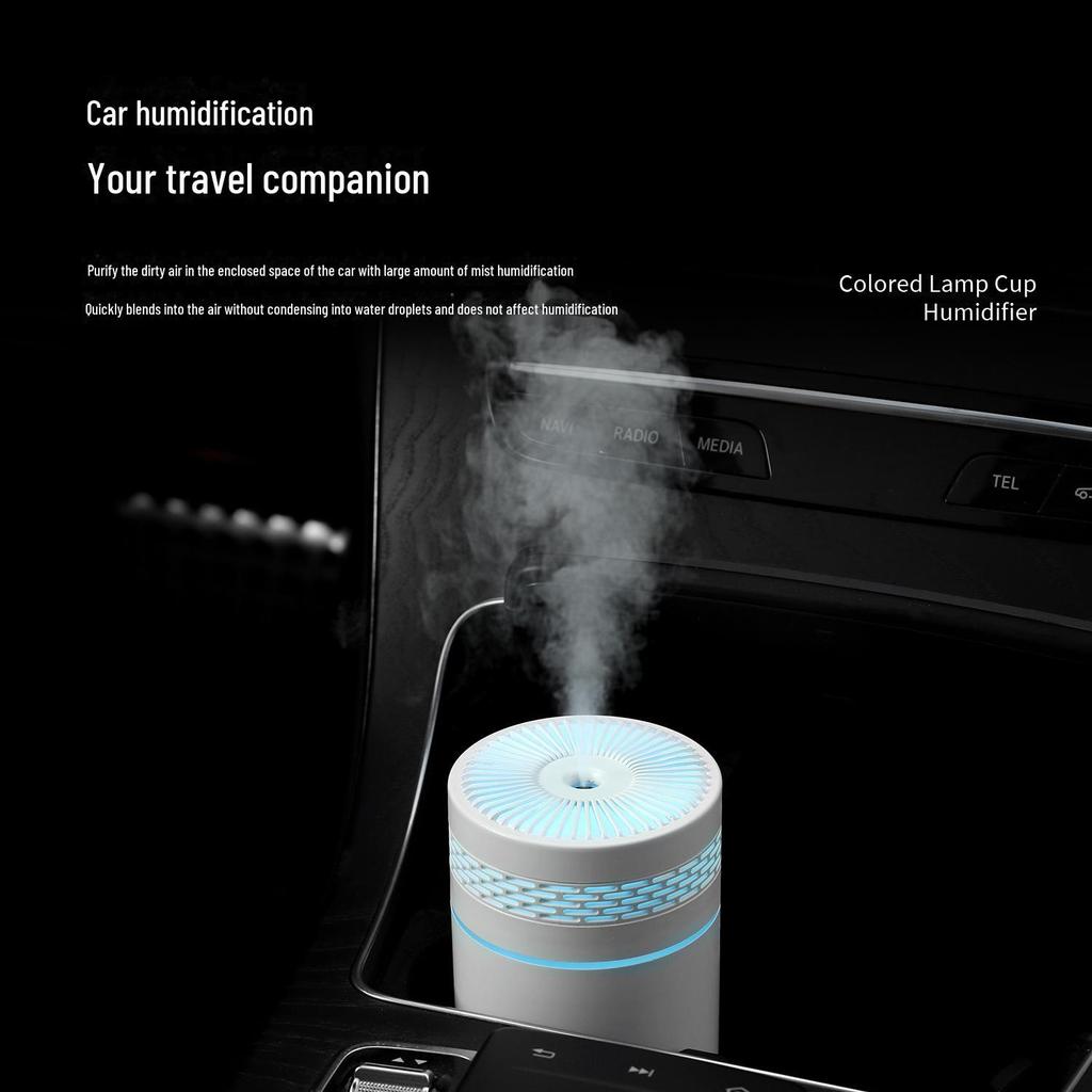Портативный USB увлажнитель: Многоцветный свет, Большое распыление, Очиститель воздуха для дома и автомобиля
