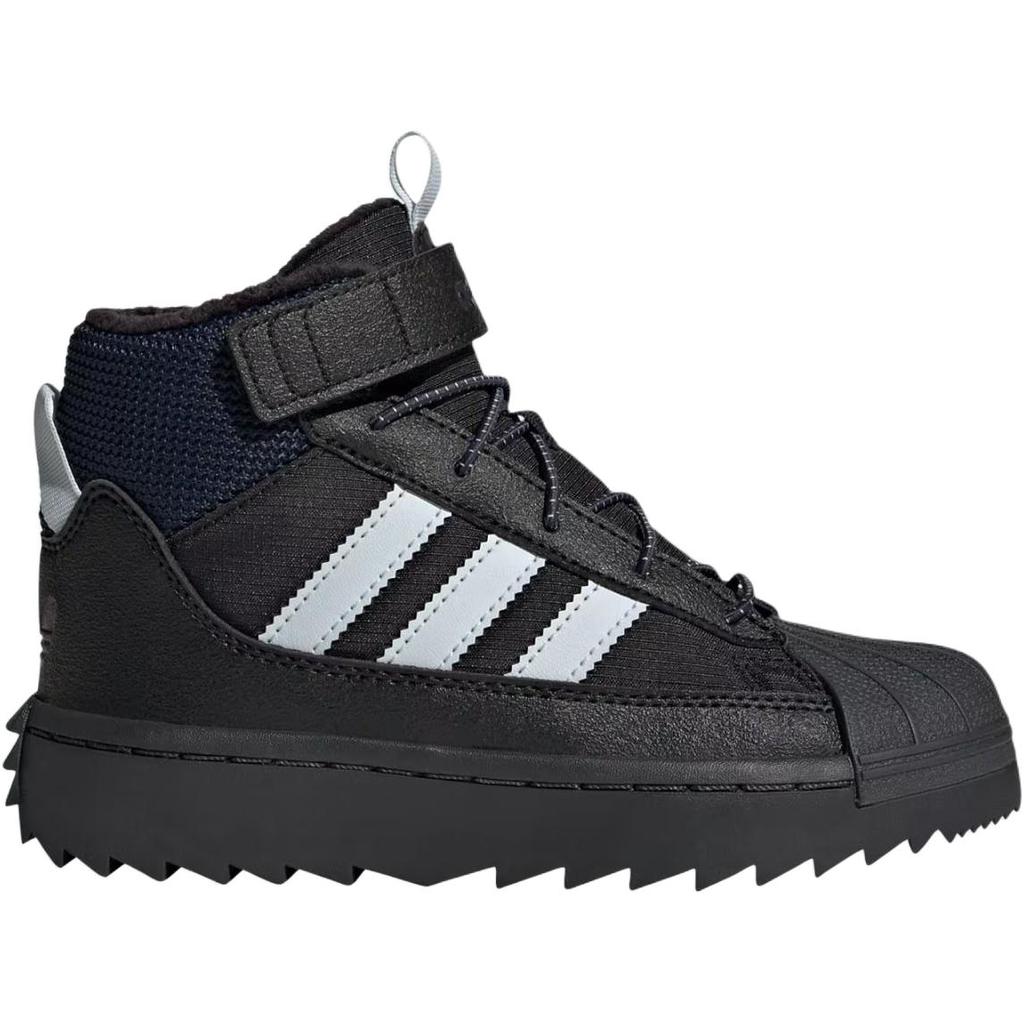 adidas Оригинальные Superstar Winter Trek Удобные Мягкие Уличные Ботинки Детская Обувь Черный JQ0344