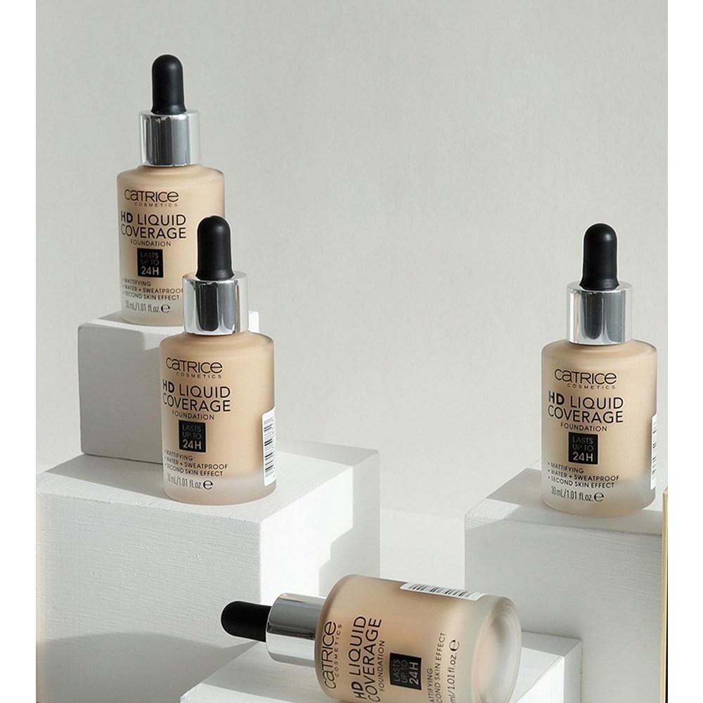 Catrice HD Liquid Coverage Foundation 30ml, No. 002 Porcelain Beige, 2 Pcs.