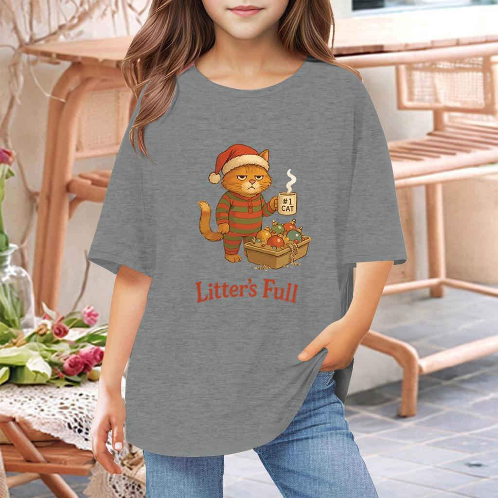 Toddler Girl Boy T-Shirts Kids Top Boys And Girls Printed Short Sleeved T-shirt 1-12Y