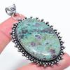 Ruby Fuchsite Lab-Created Handmade 925 Sterling Silver Pendant 2.96" p9E39