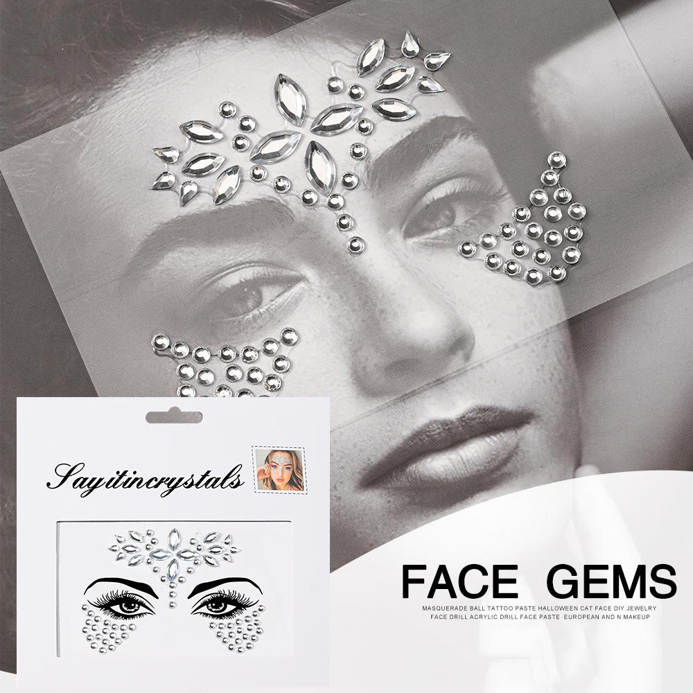 Экологичные Маскарадные Акриловые Наклейки С Бриллиантами