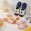 New Four Seasons Linen Slippers Children's Simple Cartoon Cute Boys and Girls Home Indoor Non-slip Sweat Absorption