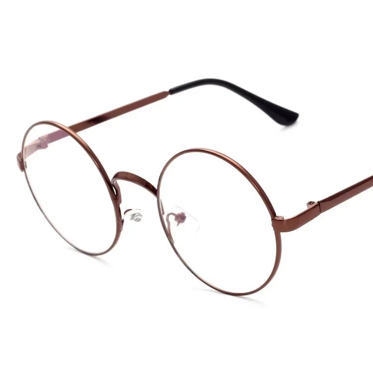 Косплей Аниме Оправа Круглая Металлическая Плоская Ретро Арт Очки Взрослые Дети Подарок Одежда Реквизит Мужчины Женщины Наряжаться Де Градус