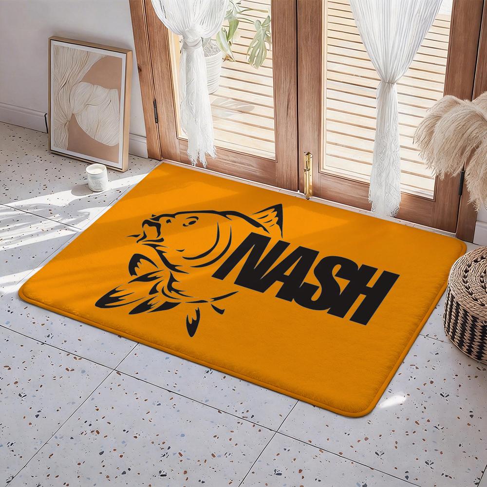 Brand N Nash Fishing Floor Mat Eco Flannel Doormat Non Slip Odorless Indoor Floor Rug Soft Short Plush Home Mat