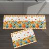 Fall Orange Plaid Pumpkin Maple Leaf Kitchen Mat Entrance Door Mat Decor Anti-slip Corridor Balcony Rugs Bedroom Beside Foot Mat