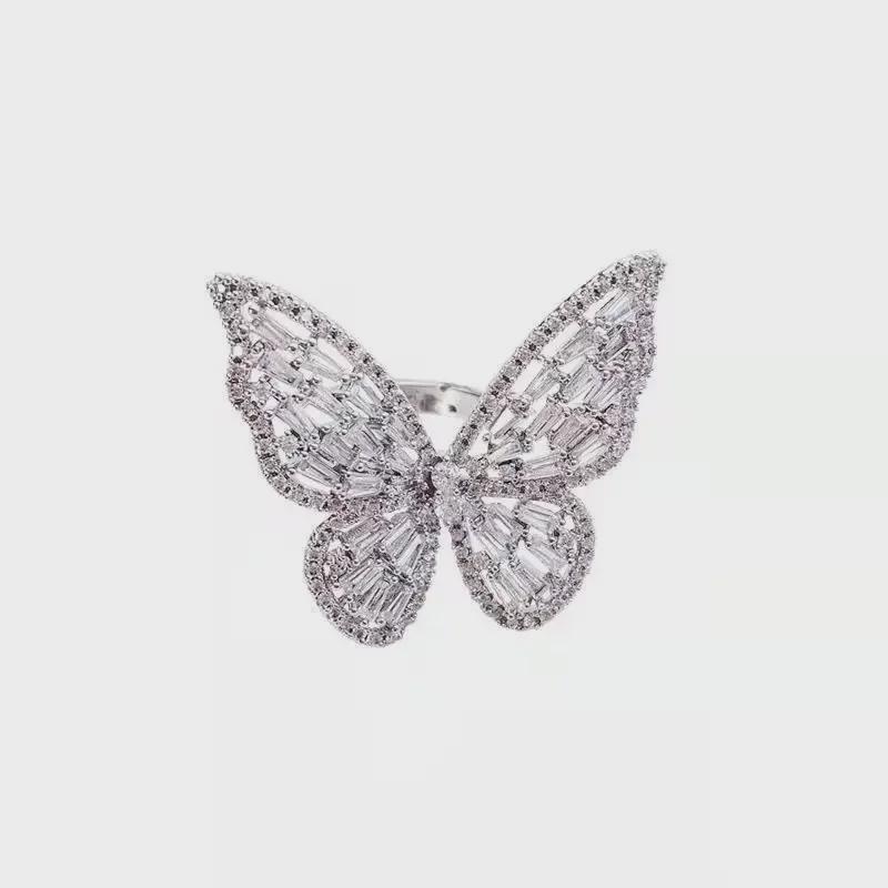 Кольцо на руку с полой бабочкой - R7146