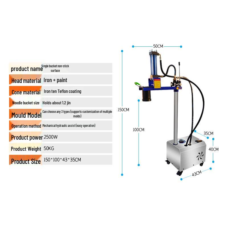 Автоматическая электрическая пресс-машина для лапши из нержавеющей стали для свежей гречневой и рамен-лапши