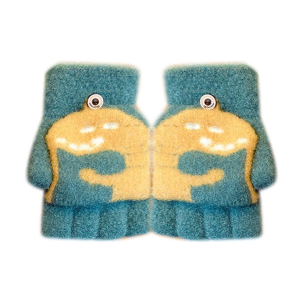 Утолщенные перчатки осень-зима, детские перчатки с мультяшным принтом, теплые варежки для мальчиков и девочек