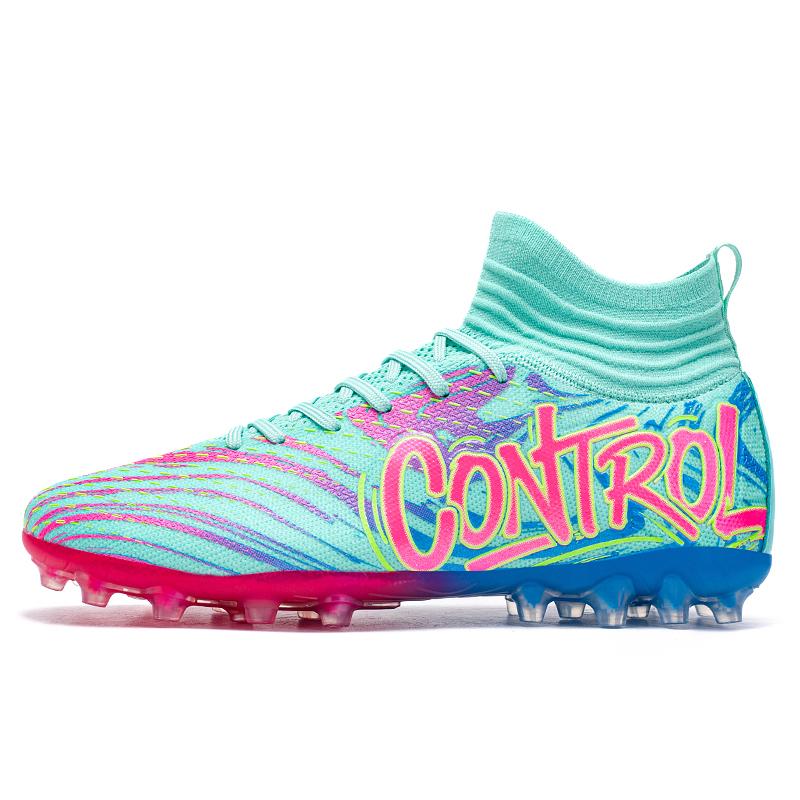 New Youth Long Nail Football Shoes FG/AG Grass Football Shoes Men's and Women's Field Competition Training Shoes