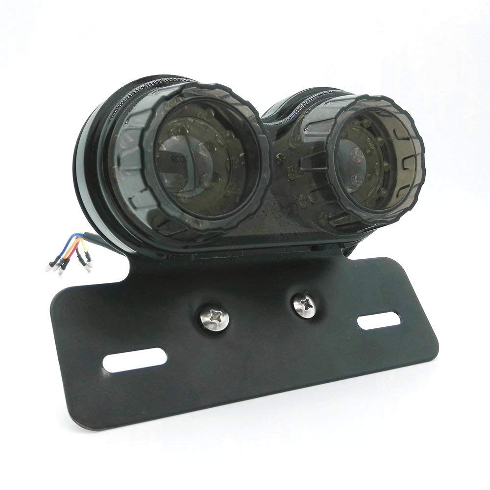 Карун Задний фонарь Стоп-сигнал Черная линза Кошачий глаз Кастомный Держатель номерного знака Задний