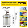 Commercial Paint Pressure Tank 2.5 Gallons Pressure Pot Tank 10L Pressure Paint Pot Feed Spray Gun 1.5mm Nozzle Paint Sprayer for 10L Capacity