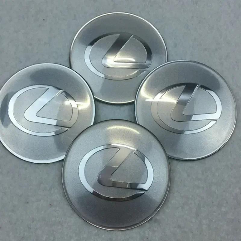 GEFF2 For Lexus 4pcs 56mm Car Emblem Wheel Hub Center Cap Stickers IS350 ES350 IS250 IS460 IS220h IS300 LX570 UX250h