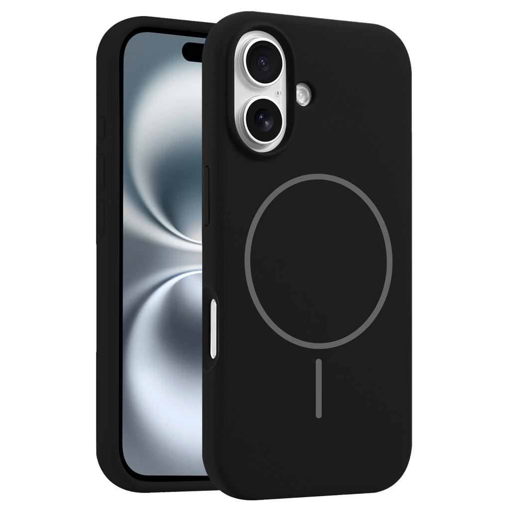 For iPhone 16 Case Compatible with MagSafe Liquid Silicone Anti-Drop Phone Cover - Sapphire