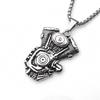 Подвеска в виде двигателя мотоцикла, преувеличенная индивидуальность, хип-хоп ожерелье, ретро-панк, модная цепочка для свитера