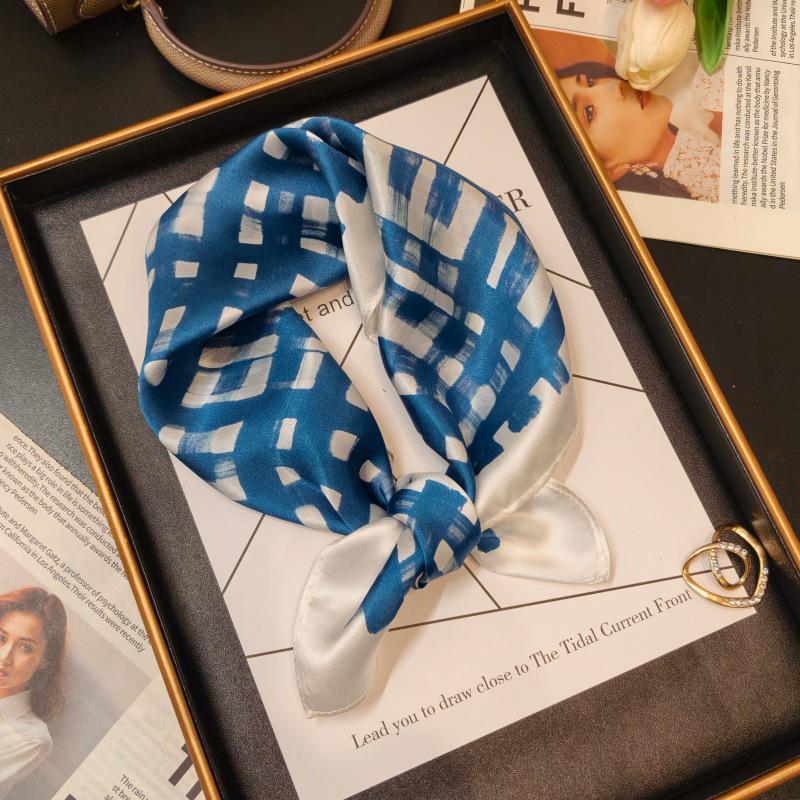 100% Mulberry Silk Small Square Scarf for Women - Versatile, Stylish Neckerchief for Spring & Autumn