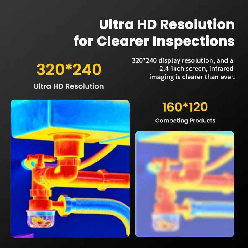 Портативный инфракрасный тепловизор с долговечной батареей и HD-разрешением 320×240