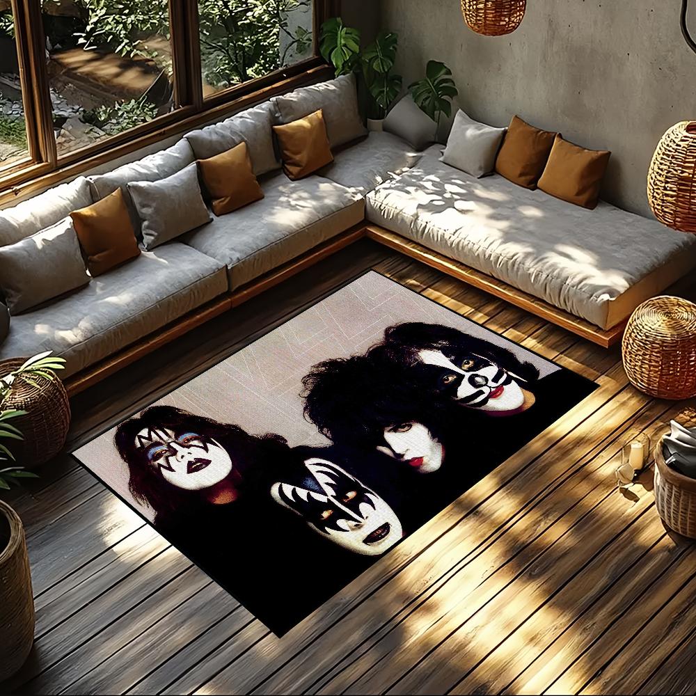 Рок-группа Kiss Коврик для двери Добро пожаловать Вход Балкон Ванная комната Пол Нескользящий коврик Ковер для спальни Домашнее украшение
