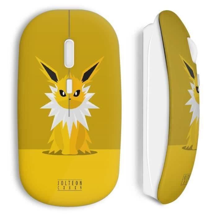 Беспроводная мышь - MANIACASE - Jolteon - Желтая - USB Wi-Fi - Совместима с Mac и PC