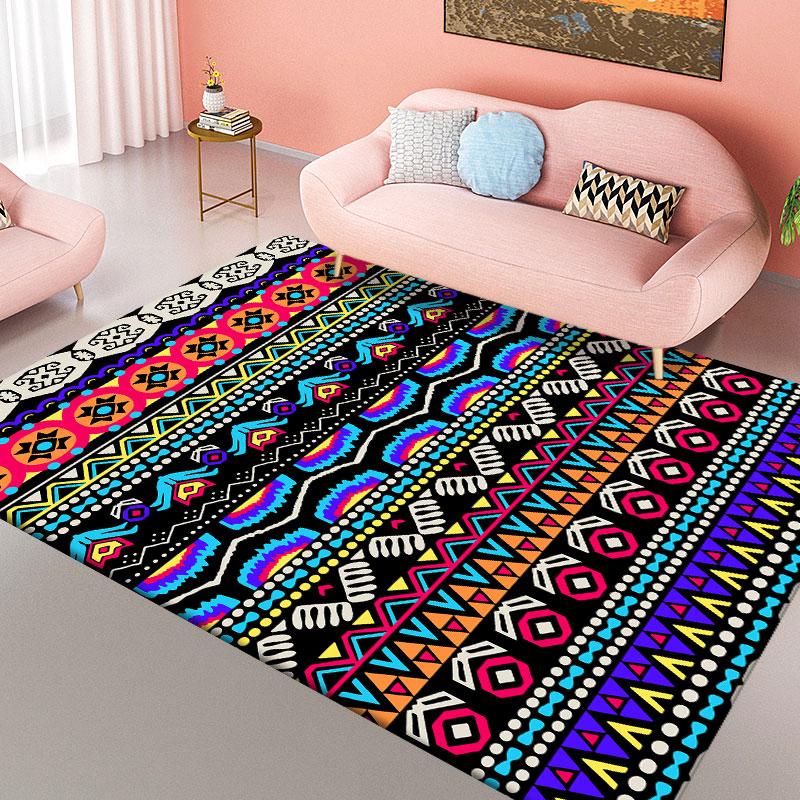 Напольный коврик с геометрическим рисунком для ванной комнаты, нескользящий водопоглощающий коврик для гостиной, дверной коврик, коврик для пола, вечерние