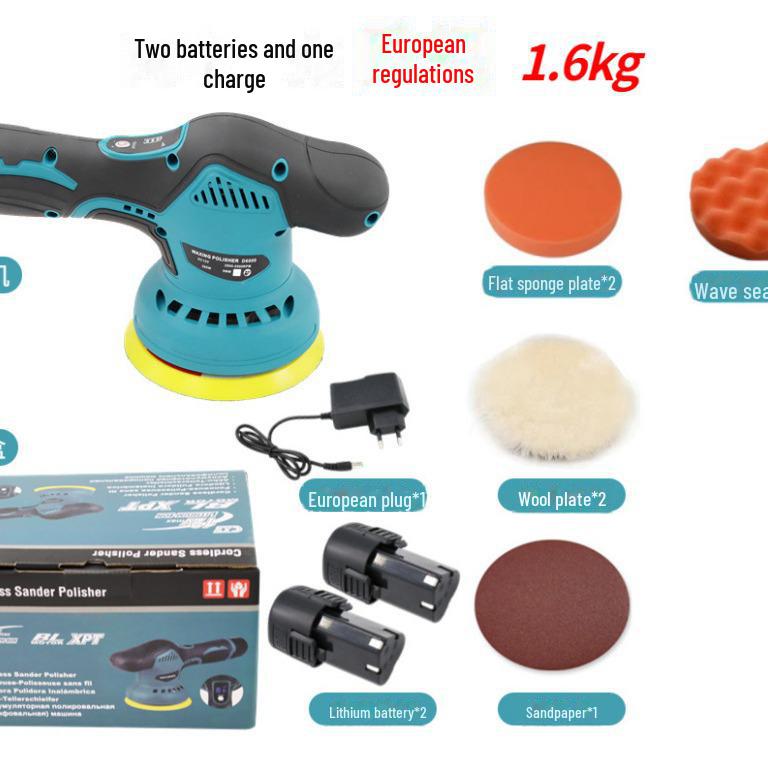 Беспроводная эксцентриковая литиевая аккумуляторная машина для полировки и нанесения воска на автомобиль