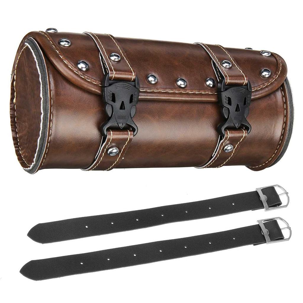 Универсальная сумка для хранения инструментов для мотоцикла, сумка для инструментов из искусственной кожи, сумка для багажа на переднюю вилку, водонепроницаемая сумка для велосипеда