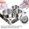 1 комплект чашек для стерилизации ногтей, прочный антикоррозийный набор из нержавеющей стали со стабильной полкой, легко открывающаяся крышка, маникюрные инструменты