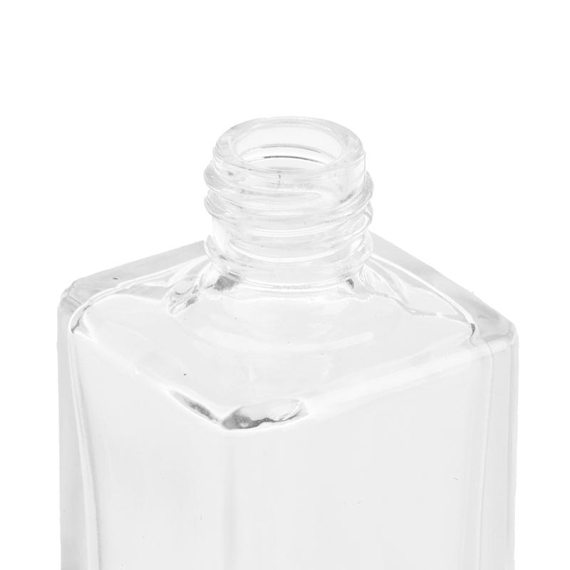 Пустая прозрачная стеклянная бутылка для ногтей с гель-лаком для жидкого искусства, многоразовый контейнер