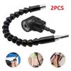 Power Tool-2Pcs Right Angle Drill and Flexible Shaft Bits Extension Screwdriver Bit Holder