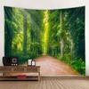 Гобелен «Лес солнечного света» Натуральный пейзаж Настенное панно Хиппи Дом Гостиная Спальня Фон Ткань Постер Одеяло