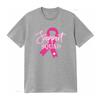 Womens Support Squad Breast Cancer T Shirt Black vintage Washed streetwear Top For Everyday Wear graphic Unisex fashion homme