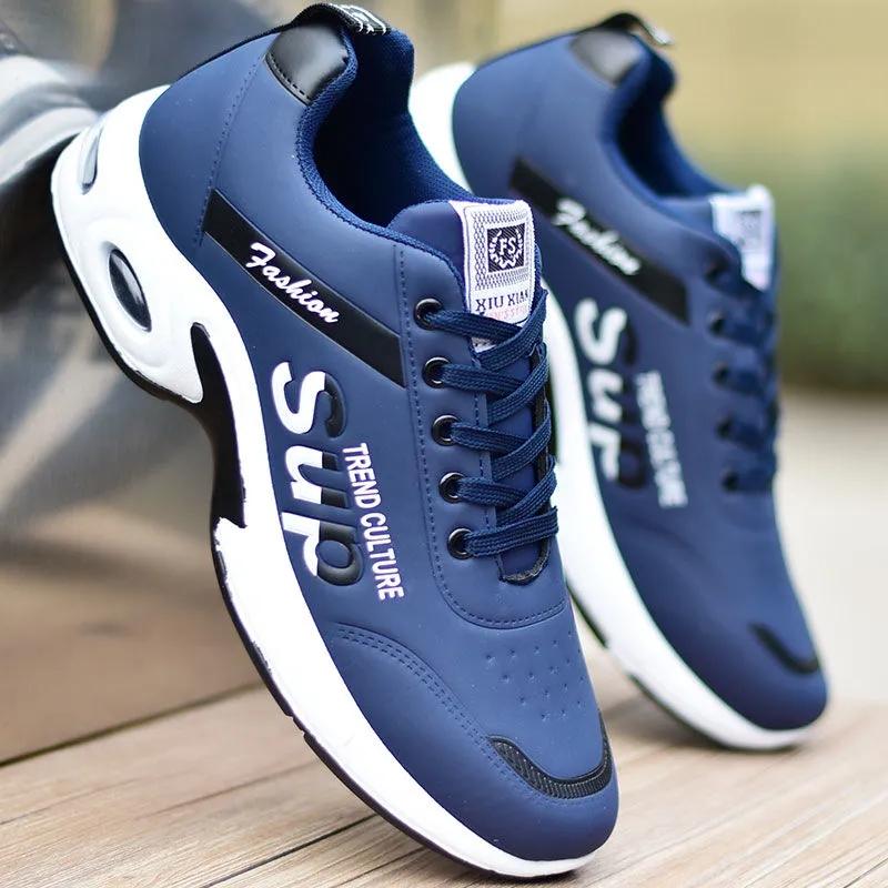 Large Sizes Spring Waterproof Shoes Mens Korean Style All-match Men Summer Casual Shoes Sneakers Non-slip Wear-resistant Sport Shoes