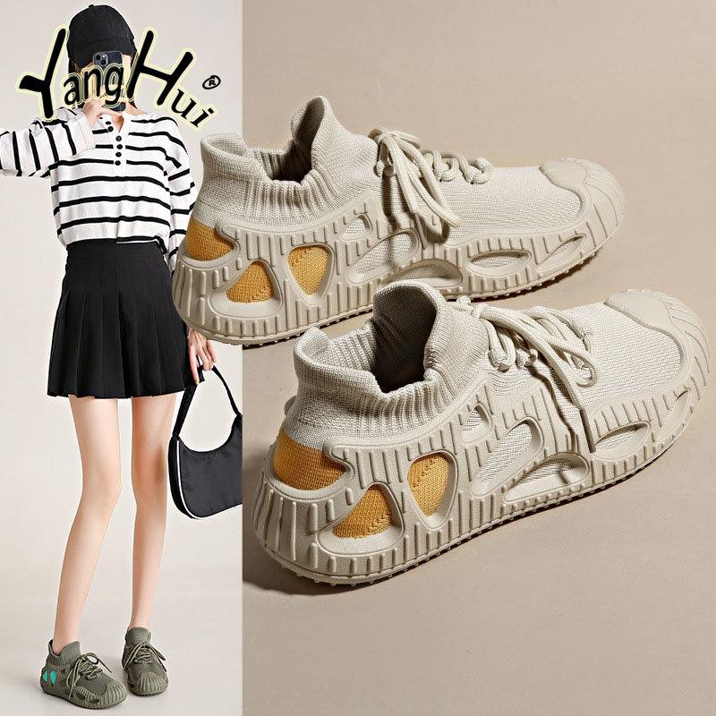 Couple Style Cotton Fabric Breathable Comfortable Anti-slip Women's Shoes 2024 New Fashion All-match Gothic Style Spring Summer