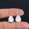Серьга-подвеска с белым опалом из стерлингового серебра 925 пробы, ручной работы, легкая, ручной работы, подарок для лучшей девушки, подарок для нее, на День благодарения